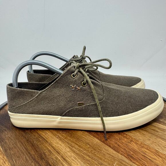 LAMO Canvas Sneaker Shoes Brown Lace Up Casual Men's Size 10.5 - Picture 1 of 9